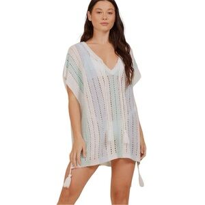 Surf Gyspy Stripe Knit Square Cover Up in Bondi Womens Size Small
